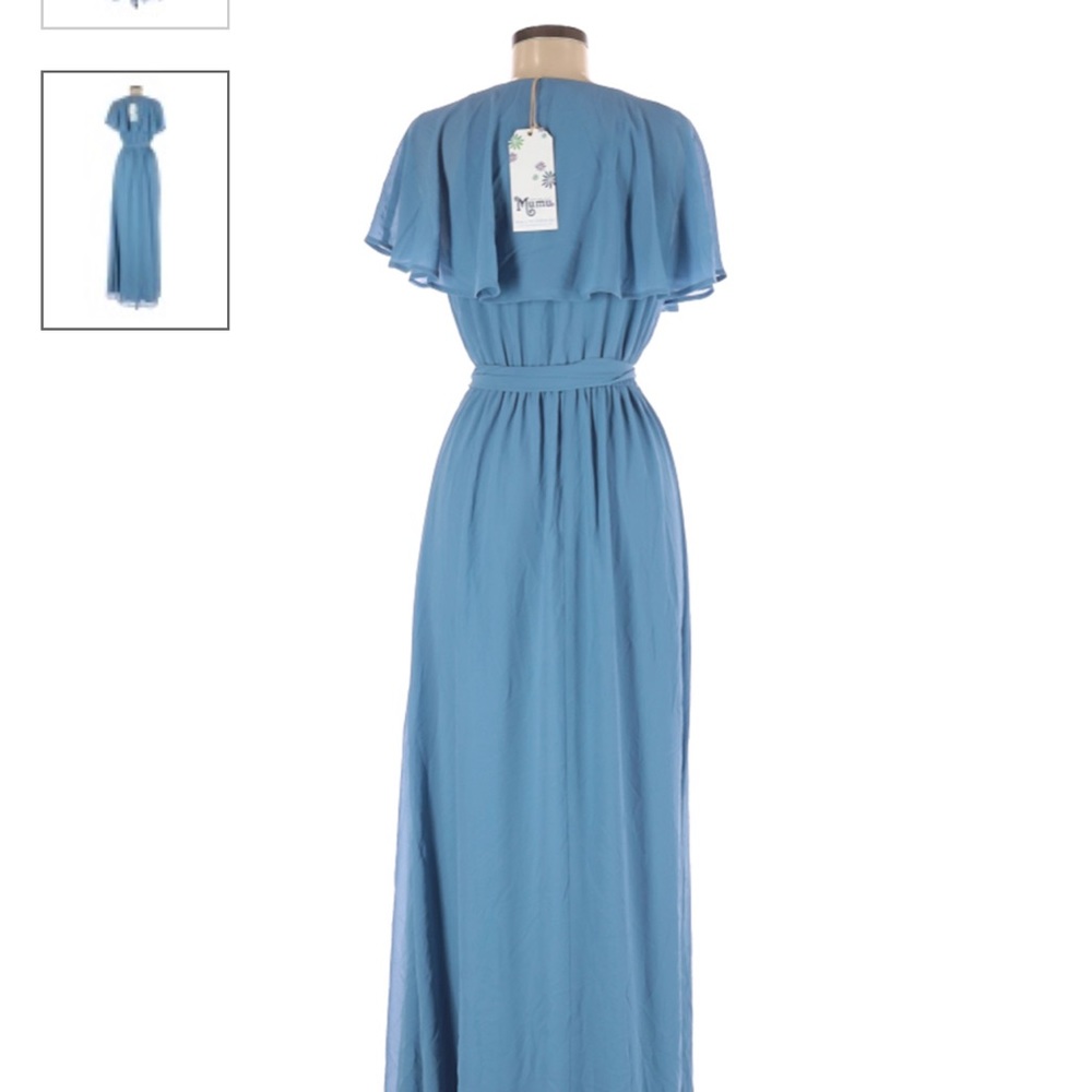 Show me your MuMu blue ruffle maxi dress - Picture 2 of 12